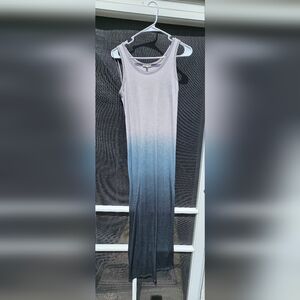 Tie dye maxi dress size small grey
